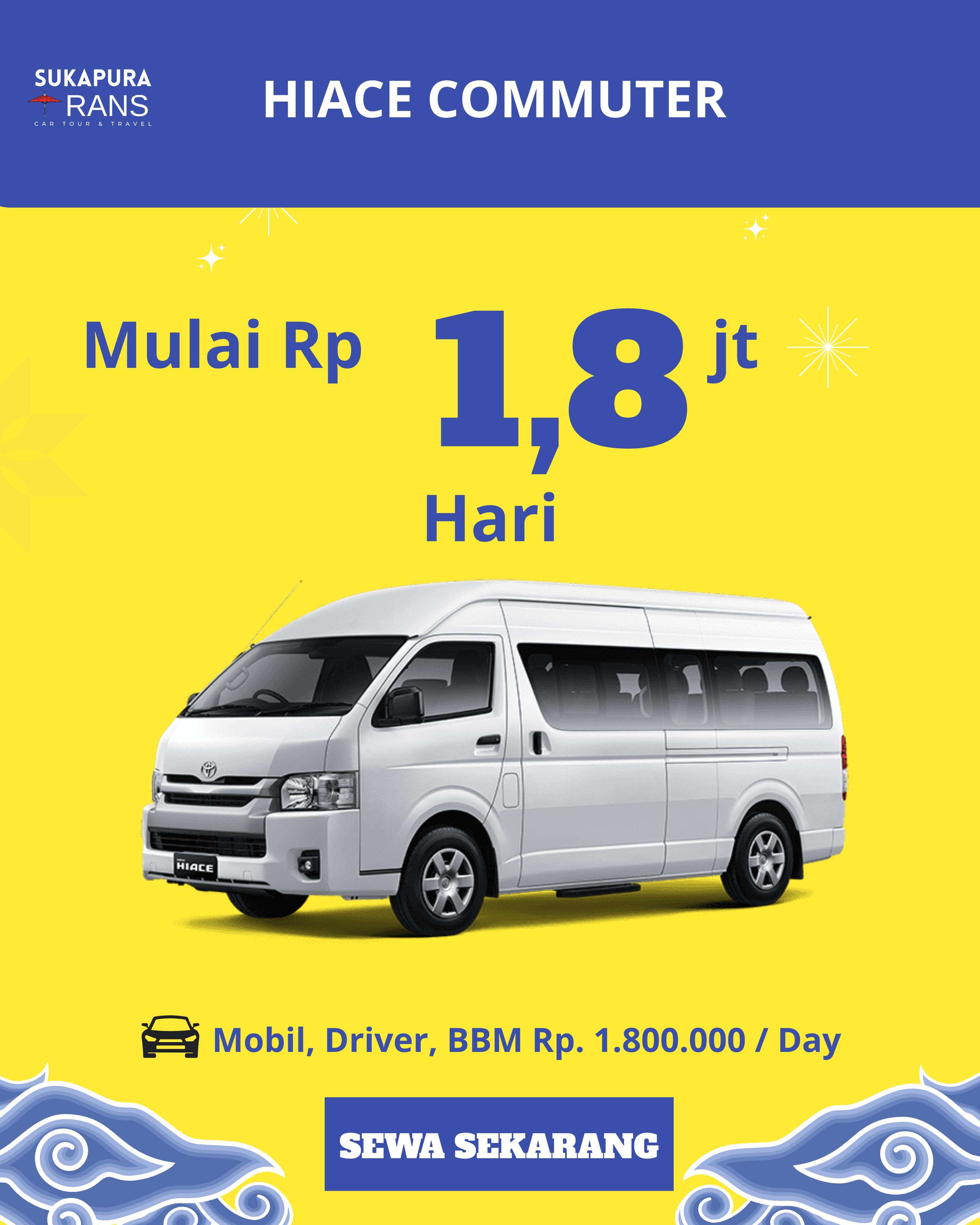 sewa mobil travel Hiace Commuter di tasikmalaya by sukapura trans